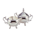 Margaret Silver Cream & Sugar Bowl Set with Legs